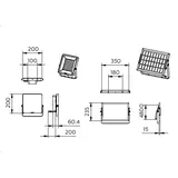 Naświetlacz LED Ledinaire BVP085 6,5W 910lm IP65 4000K barwa neutralna ściemnialna LED09/ 840 PHILIP