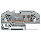 Złączka bezpiecznikowa 6mm2 szara 25A bezpiecznik płaski DIN 35mm 282‑696 WAGO
