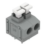 listwa zaciskowa do pł. drukowanych 2-bieg. szara raster 5/5,08 mm /105szt./ WAGO