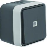 BERKER W.1 Łącznik uniwersalny z podświetleniem kontrolnym kompletny IP55 szary 31763505 HAGER