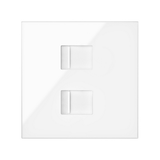 Simon 100 Pokrywa do gniazda komputerowego 2x (mechanizm) biały