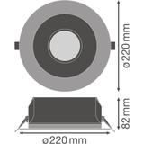 Oprawa DOWNLIGHT UGR19 DN195 PFM 21W 830 DALI WT