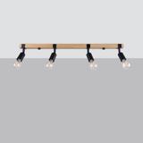 Sollux Plafon ZUCA 4 czarny SL.1298