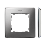 Simon 82 Detail Ramka 1-krotna Detail SELECT-metal ALUMINIUM / podstawa Chrom 8201610-093 KONTAKT