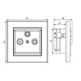 SONATA Gniazdo RTV-SAT końcowe kaszmir