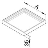 tehalit.UK Rama podwyższająca dla UDM dł. 35mm roz.3 aluminiumminiowa UDAR335 HAGER