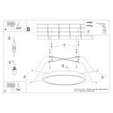 Plafon ONYX 50 czarny LED 3000K