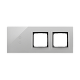 Simon 54 Touch Panel dotykowy S54 Touch 3 moduły 2 pola dotykowe pionowe + 2 otwory na osprzęty S54 srebrna mgła DSTR3300/71 KONTAKT