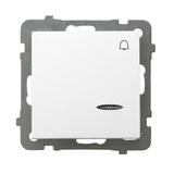 AS Łącznik zwierny  dzwonek  z podświetleniem pomarańczowym - kolor biały