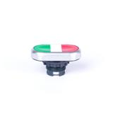 Ex9P1 Dgr Dwukolorowy przycisk z główkami z samopowrotem bez nadruku zielony+czerwony 105658