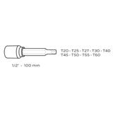 Końcówki Torx na nasadce 100 mm, zestaw 9 szt.