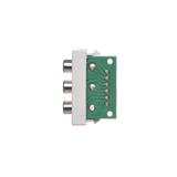 Simon Connect Płytka K45/2 złącz 3x RCA (CINCH) 225x45mm + wkłady zaciski śrubowe czysta biel K105B/9 KONTAKT