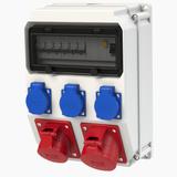 ROZDZIELNICA STACJONARNA Z TWORZYWA TYPU „ADAMOW” 10M Wejście M32 - wyjście 32/5 16/5xC16 3xGSx3xC16