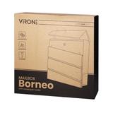 Skrzynka na listy BORNEO z galwanizowanej stali z gazetnikiem antracyt MB-1/A ORNO