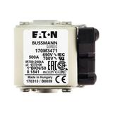 FUSE 500A 690V 1*BKN/50 AR UC Wkładka szybka 500A AC 690V rozmiar 1 aR IEC UL 170M3471 EATON
