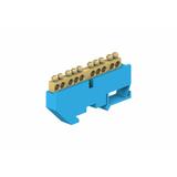 Listwa zaciskowa ochronna 10-modul./10x16mm2/Niebi