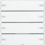 BERKER KNX e/s Q.x Przycisk poczwórny z polem opisowym z diodami LED RGB i czujnikiem temperatury biały 80144329 HAGER
