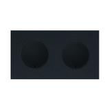 Simon 100 Panel 2-krotny IP44: 2 gniazda zasilające czarny mat