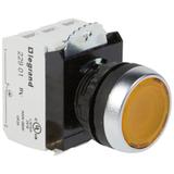 OSMOZ KOMPLET Z PODŚWIETLENIEM - GŁÓWKA PŁASKA ŻÓŁTA 24 V + UCHWYT + 1R+1Z, Legrand