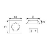 Sufitowa oprawa punktowa OKTAN D WHITE