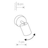 Nowodvorski kinkiet (reflektorek) Eye Spot I GU10 czarno/mosiężny 8816