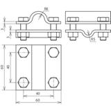 Zacisk krzyżowy bez przekładki, St/tZn
