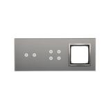 Simon 54 Touch Panel dotykowy S54 Touch 3 moduły 2 pola dotykowe poziome + 4 pola dotykowe + 1 otwór na osprzęt S54 srebrna mgła DSTR3240/71 KONTAKT