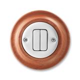 DECENTO Wyłącznik świecznikowy Bezśrubowe podłączanie przewodów biały/czereśnia