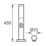 Oprawa ogrodowa TUBER 45 230V E27 C BLACK