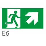 Piktogram WYJŚCIE W PRAWO W GÓRĘ - E6