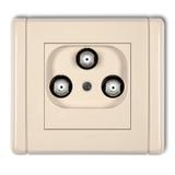 FLEXI Gniazdo multimadialne 3F DATA (UPC) beżowy