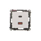 SIMON 55 Ładowarka typ USB C+A 30W 230V jasnoszary mat TEC2CAQ.01/114 KONTAKT