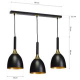 Milagro lampa wisząca Clark 3xE27 czarno/złota MLP6222