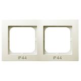 AS Ramka podwójna do łączników IP-44 - kolor ecru