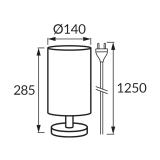 Lampka stołowa BELA E14 BEIGE