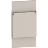 LIVING NOW - PLAKIETKA GNIAZDA 2P+Z SCHUKO Z KLAPKĄ - 2 MODUŁY - PIASKOWY BEŻ, Bticino