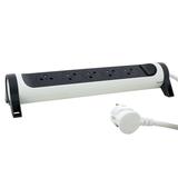 PRZEDŁUŻACZ PREMIUM, OBROTOWY, 5X2P+Z, Z PRZEWODEM 3.0 METRA 3X1.5 MM2 - BIAŁY/GRAFITOWY, Legrand