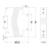 Lampka kontrolna modułowa wskaźnik napięcia-kolorowa LK3TH 87.50 OPATÓWEK