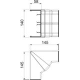 GK-IH53130RW, Naroże wewnętrzne, ruchome
