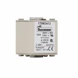 FUSE 125A 690V 1*BN/50 AR UC Wkładka szybka 125A AC 690V rozmiar 1 45x59x51 mm aR I 170M3413 EATON