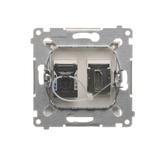 Simon 54 Gniazdo HDMI+RJ45 kat.6. złoty mat