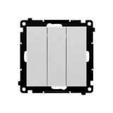 Simon 55 Przycisk zwierny potrójny szybkozłączka Aluminium mat TP31.01/143 KONTAKT