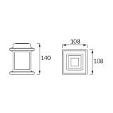 Lampa solarna LED FRED LED 14 0,05W WW