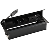 "Simon 480 TS48-710E30BK0-44 Cover 3 gn. typ E + ładow. USB A+C i płytka dla 2 złączy RJ45 keystone