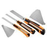 Noże z ostrzem łamanym + ostrza, zestaw 26 sztuk