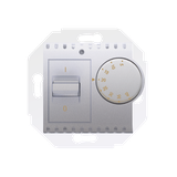 Simon 54 Regulator temperatury z czujnikiem wewnętrznym 16(2) A 230V. Montaż na wkręty srebrny mat