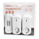 Zestaw bezprzew. gniazd sterowa.pilotem 2+1 SCHUKO RS-4(GS) ORNO