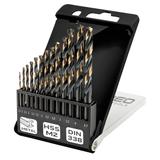 Wiertła do metalu HSS-CNC, 124°, "Pro-Tec", 1.5-6.5 mm, zestaw 13 szt.