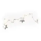 Lampki choinkowe gwiazdki 20 LED 2x AA, ciepła biel, srebrny przewód, IP20, timer