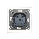 Simon 54 Gniazdo Schuko IP44 z przesłonami z uszczelką ramki 16A z. śrub. klapka transp. brąz mat